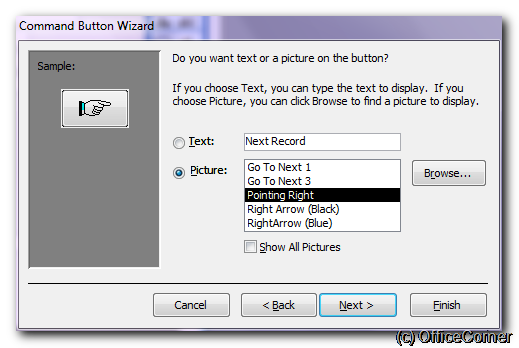 Choose the appearance of your command button - Make Microsoft Access forms more user-friendly with big navigation controls
