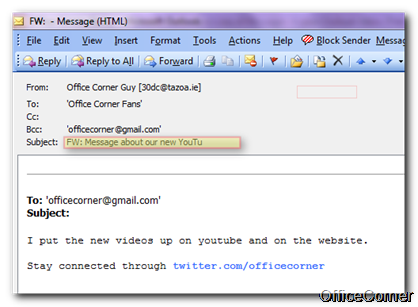 Instant Productivity Tip: Modify the Subject Line of Messages in your Outlook Inbox 