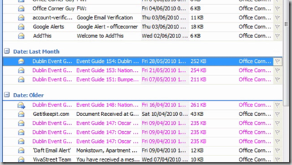 All messages from the sender are now in the same colour. - Format all messages from a sender in a different colour – automatically – in Outlook