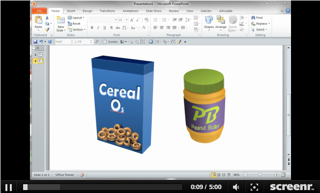 Screenshot of two drawings in PowerPoint